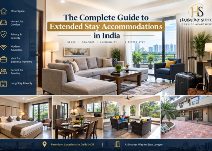 Extended stay accommodations in India with comfortable serviced apartments by Harmony Suites