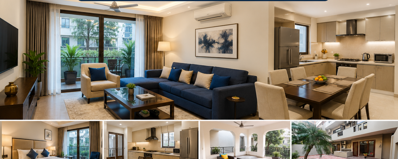Modern furnished service apartment representing the future of hospitality in India