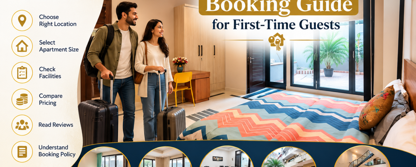 Service apartment booking guide for first-time guests at Harmony Suites