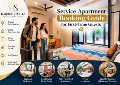 Service apartment booking guide for first-time guests at Harmony Suites