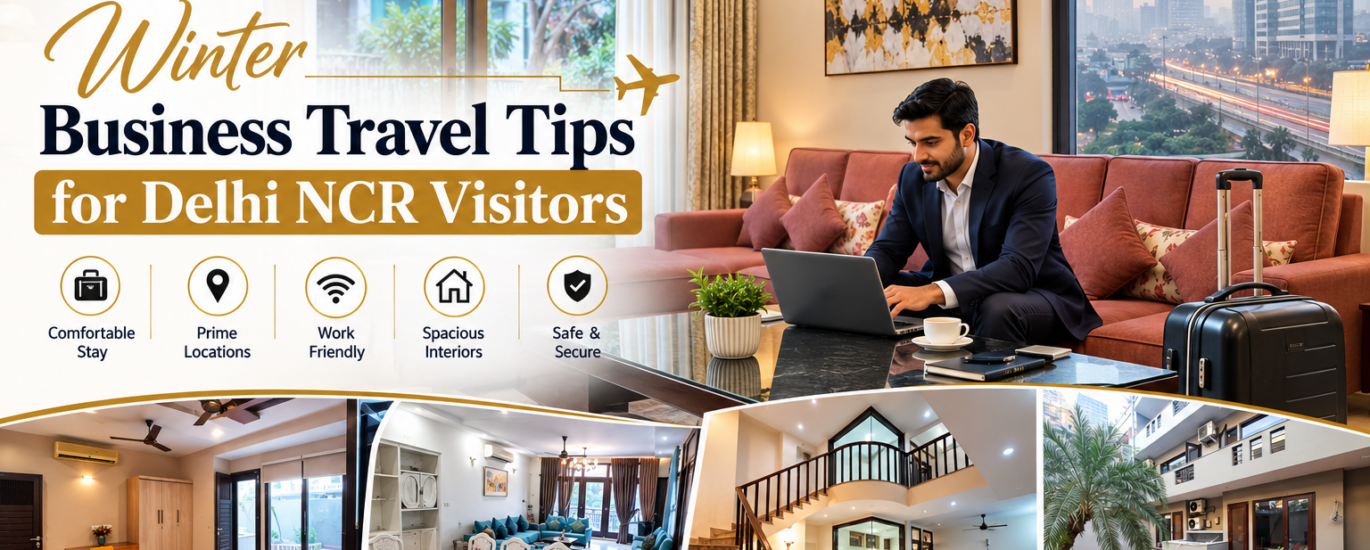 Comfortable Harmony Suites service apartment for business travellers in Delhi NCR